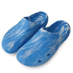 Adidas Adicane Clog Men’s Size 9 White/Blue Tie Dye Comfort Slip-On Sandals